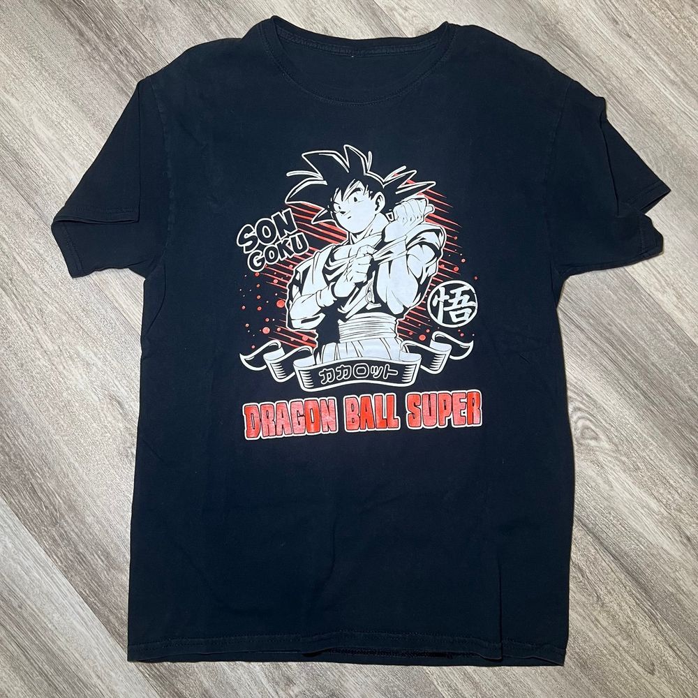 Anime Dragon Ball‎ Super Son Goku T-shirt Logo Mens Med Black